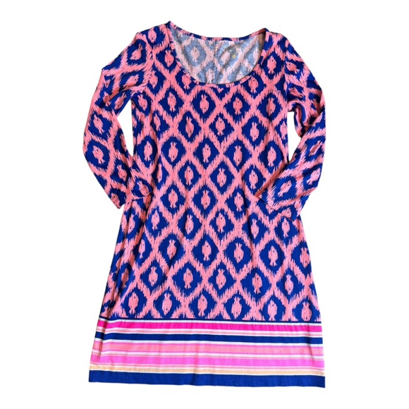 Lilly Pulitzer Beacon Little Fish Chase Dress in Bomber Blue size S - Picture 2 of 9